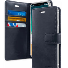 Black phone wallet case with card slots for iphone 13 pro