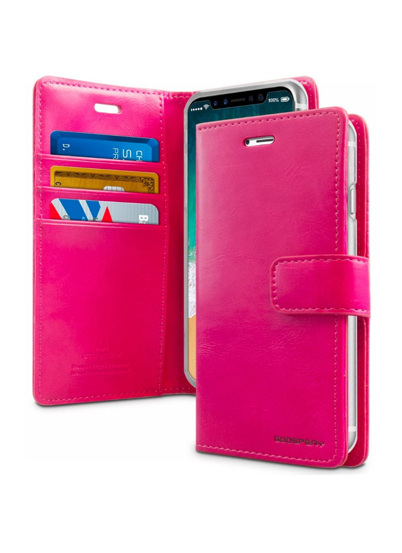 IPhone 12 pink flip case wallet style with card space inside
