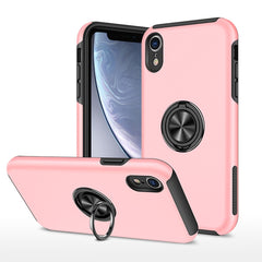 For IPhone XR Magnetic Ring Holder Shockproof Cover Case - PINK