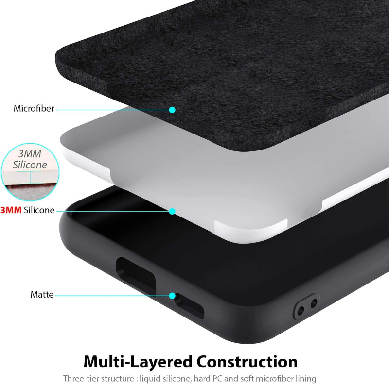 Samsung S22 plus protective case silicone case in black color