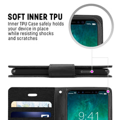 iPhone 13 protective case with card space and stand