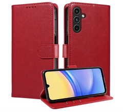 Samsung S25 Plus red flip case wallet style with card space inside