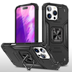 Iphone 14 Plus heavy duty ring case in black color