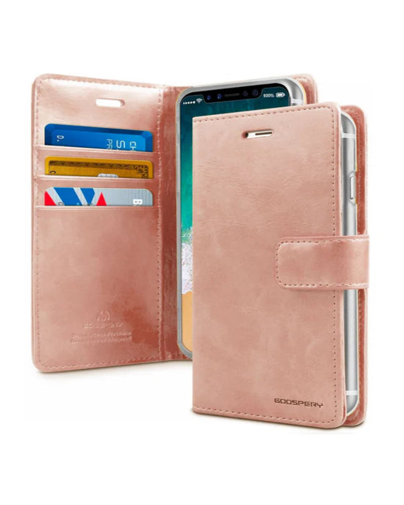 Samsung S25 Ultra Rose gold flip wallet case with card space