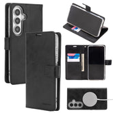 black wallet flip case magsafe for s26