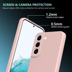 Samsung S21 FE shockproof silicone case pink color