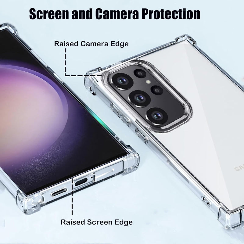 Samsung S23 Ultra shockproof clear transparent case
