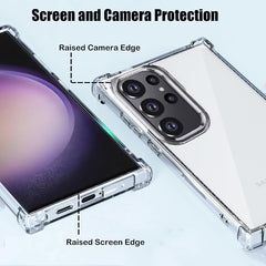 Samsung S23 Ultra shockproof clear transparent case