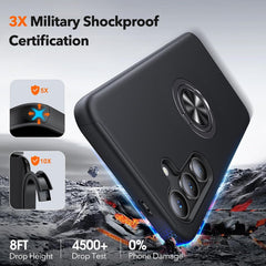 Samsung A55 shockproof case with magnetic ring