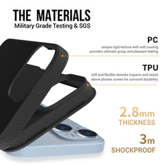 iPhone 15 strong case in black color