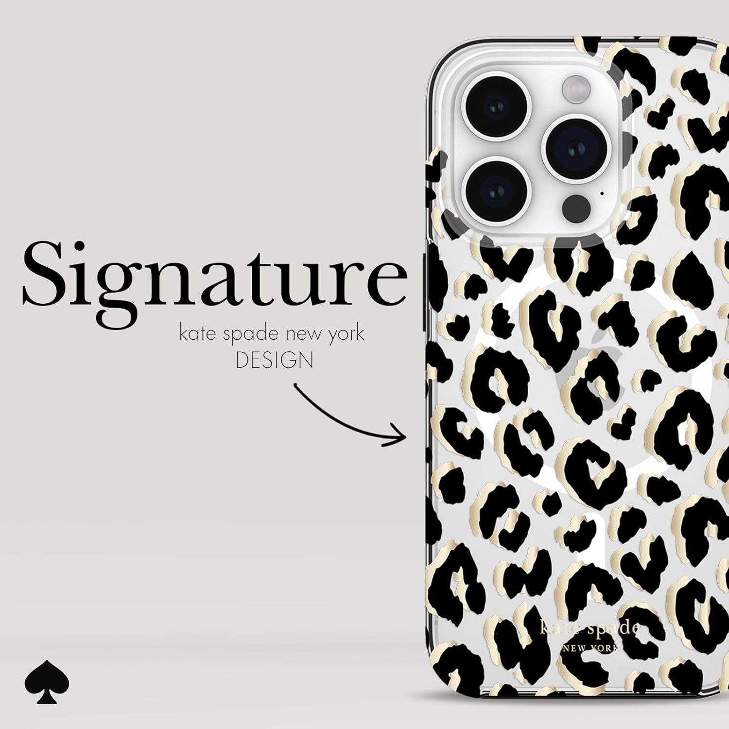 Leopard print iphone 13 pro case by kate spade