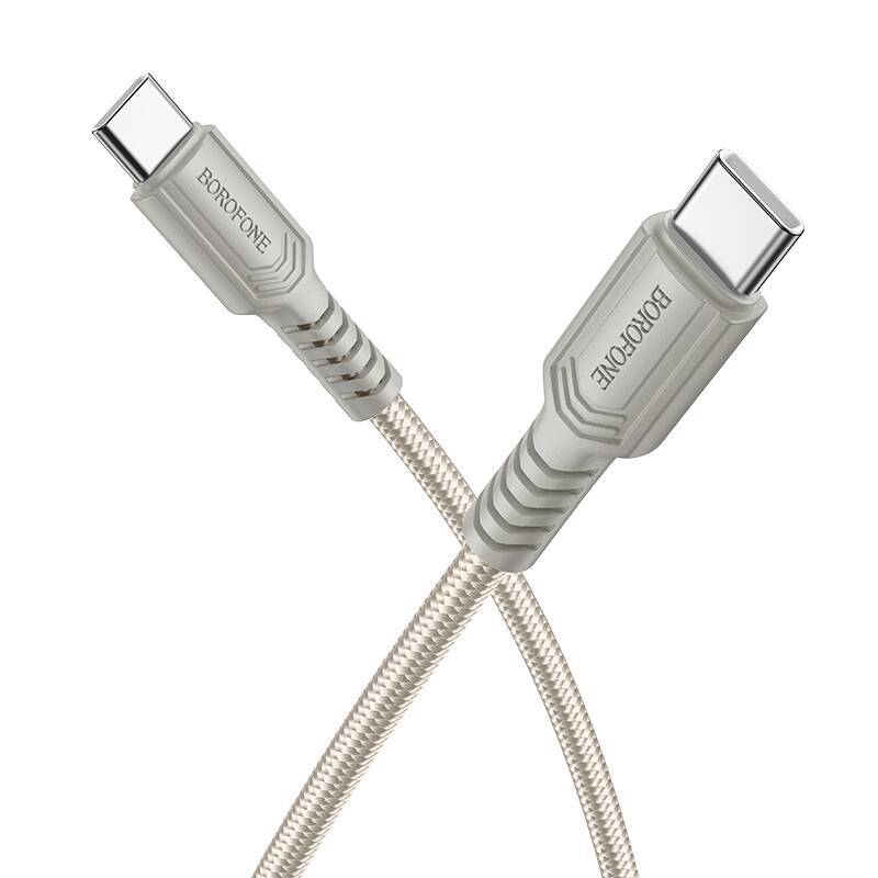 end of the cable 1 × Borofone 60W USB-C to USB-C Cable (1M)
