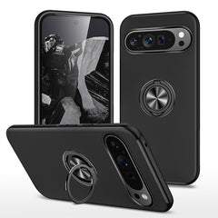 Black phone case with ring holder for Google pixel 9 / 9 pro
