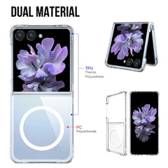 Clear magsafe Phone case with dual material layers for Z FLIP 7