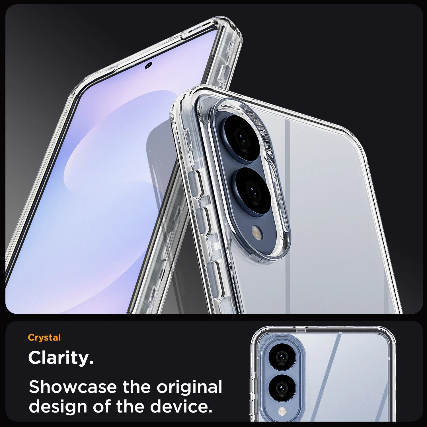 Stylish Clear case for Samsung S25 Edge