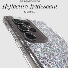 Phone case with reflective iridescent sparkle for Samsung Galaxy S24 Ultra