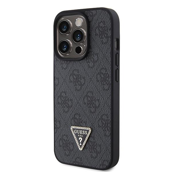 Black phone case with Guess logo For iPhone 15 pro