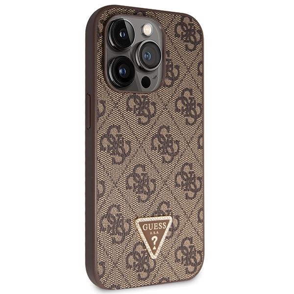 Brown Phone case with Guess logo for Iphone 15 pro max