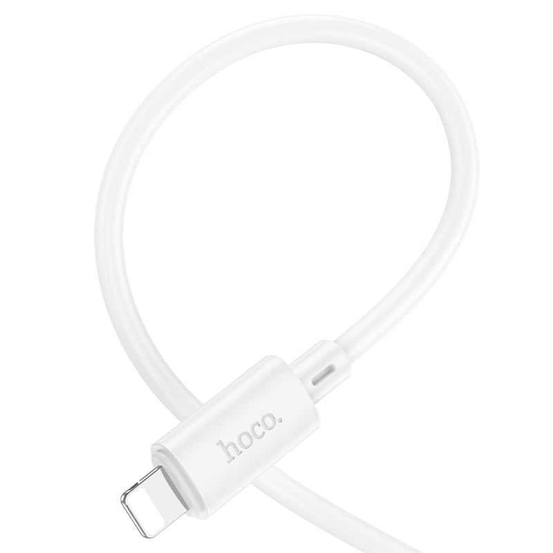 WHITE LIGHTNING CABLE Hoco USB A to LIG x88 Data cable with 2.4A fast charging (1M)