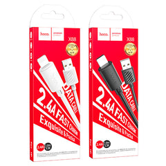CABLE Hoco USB A to LIG x88 Data cable with 2.4A fast charging (1M)