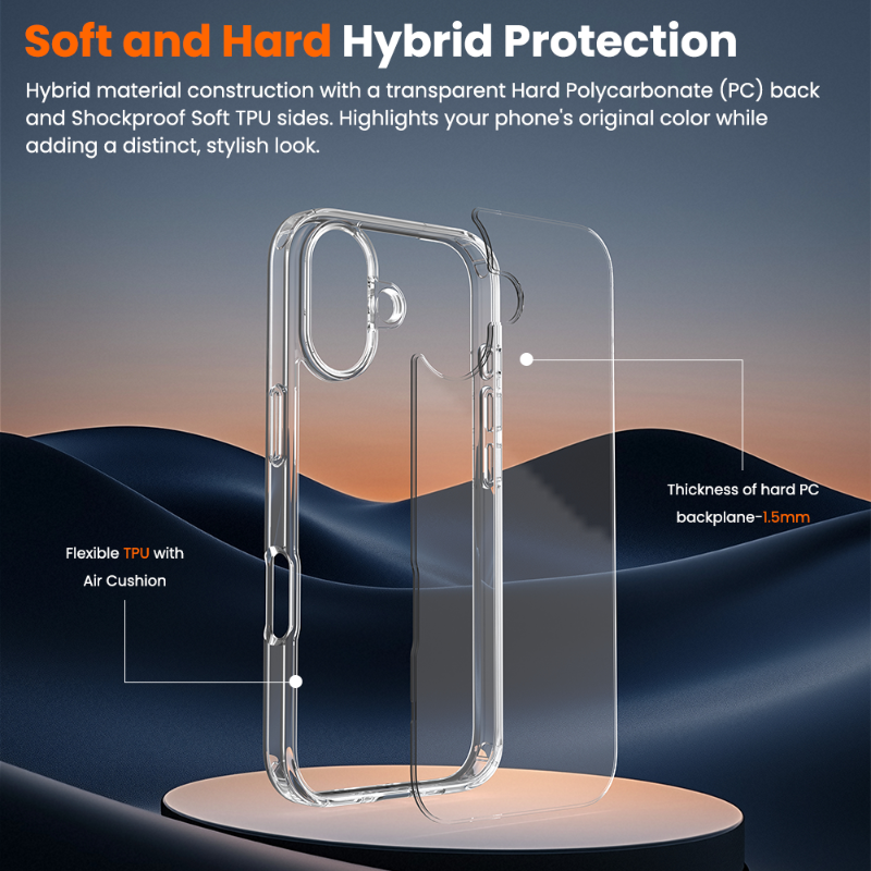 soft clear case for ip 16pm