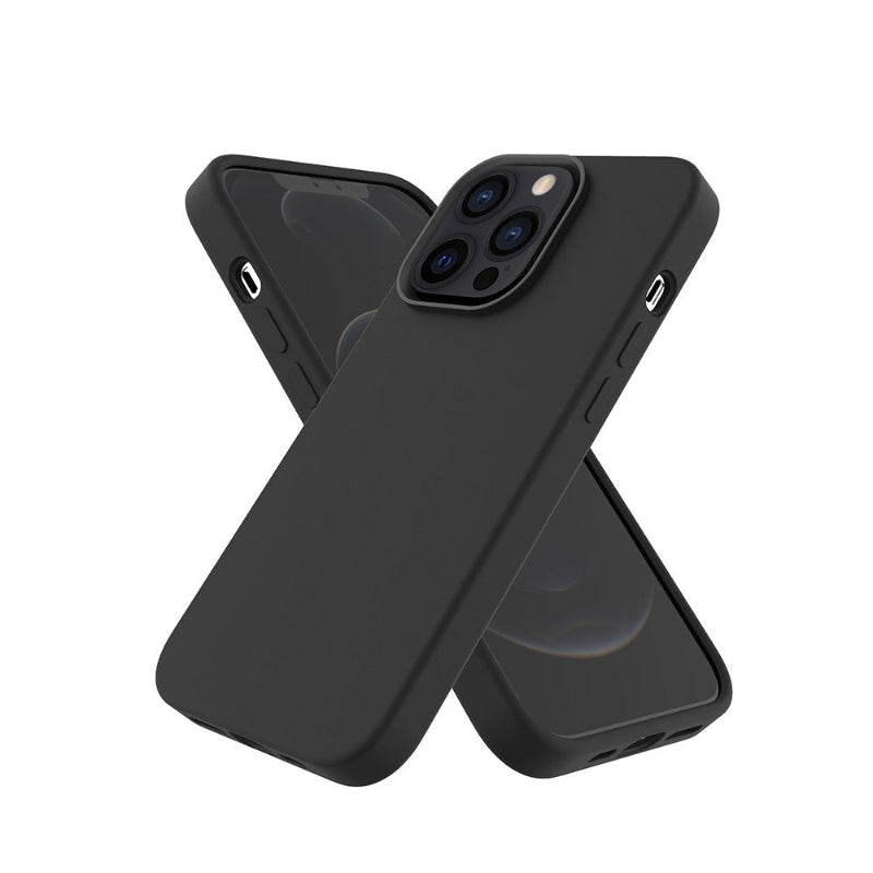 Black silicone phone case for IPhone 13 pro max
