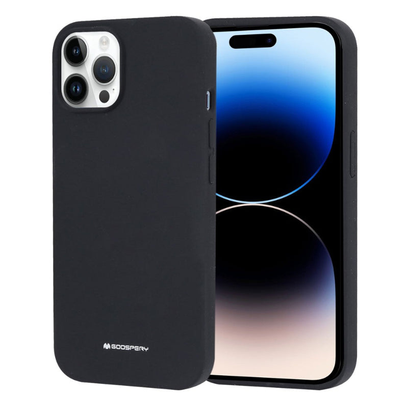 black iPhone 15 Pro Max soft feeling Silicone Case Cover by Mercury