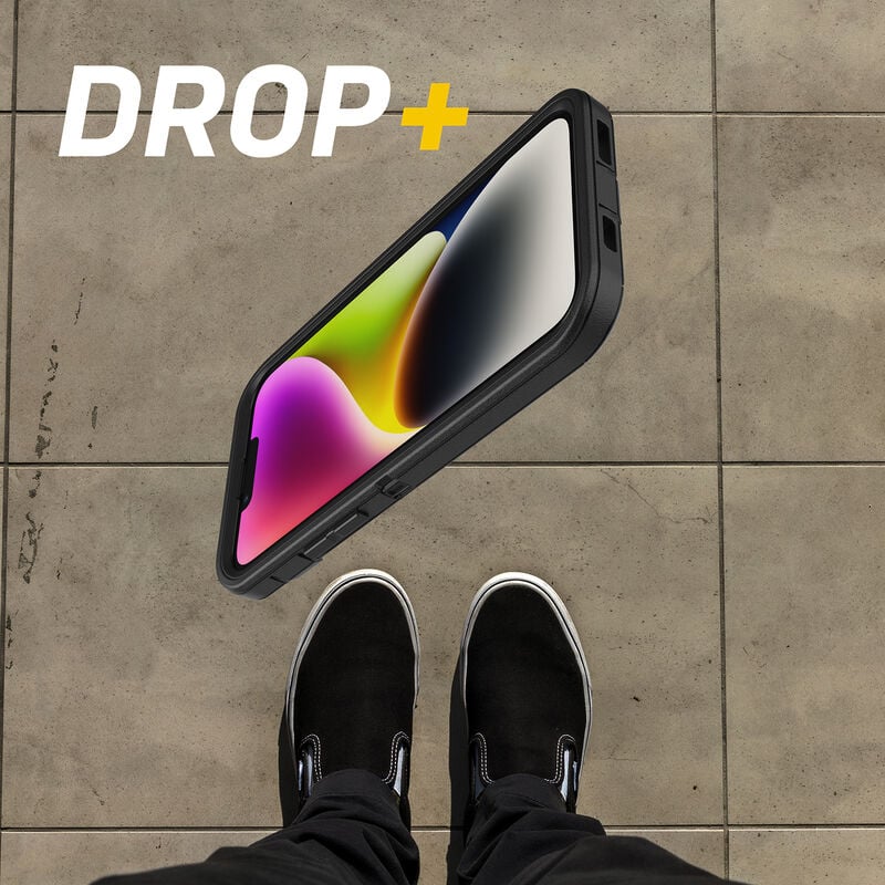 Drop proof Otterbox black case for Iphone 14 plus