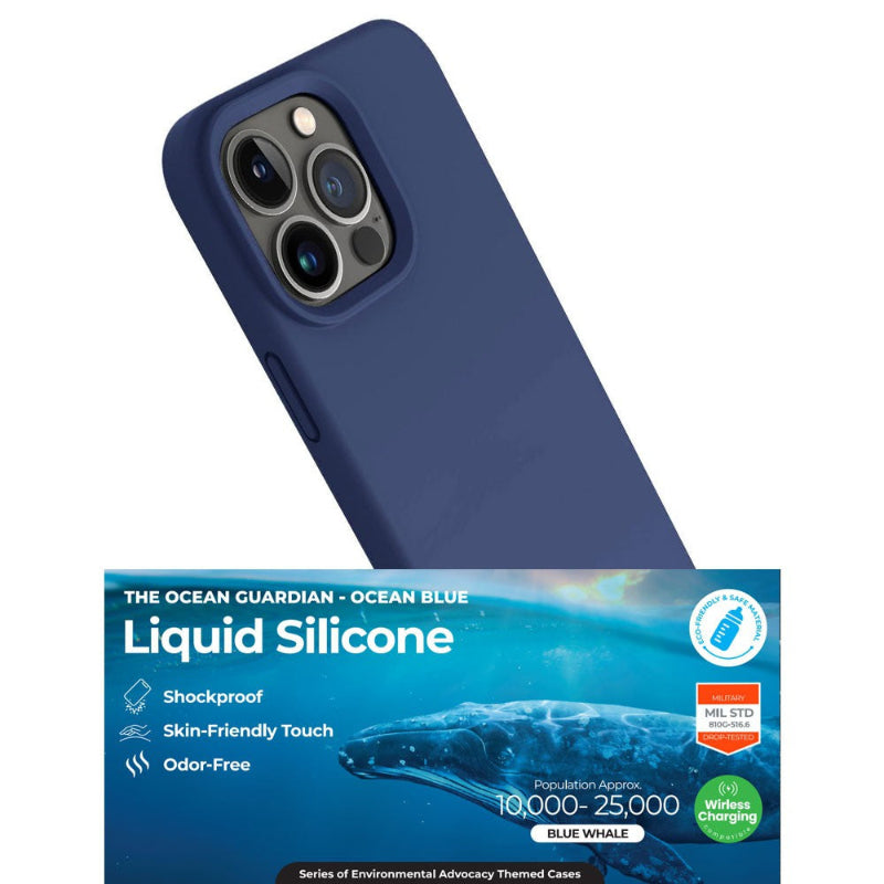 Navy Liquid silicone case for Iphone 15 Pro max 