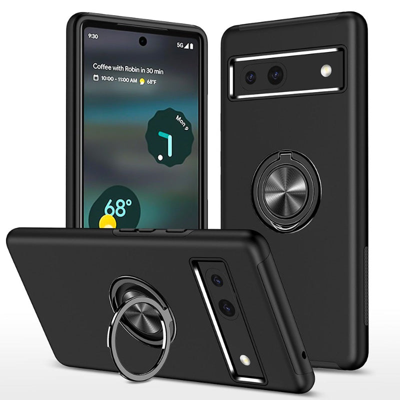 pixel 8 magnetic ring holder shockproof case black