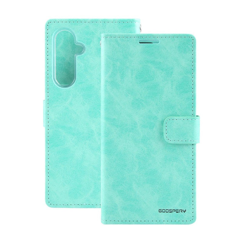 Samsung S24 FE flip case in green mint color