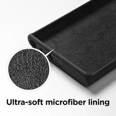 Silicone phone case with ultra-soft microfiber lining for Galaxy S24 Ultra