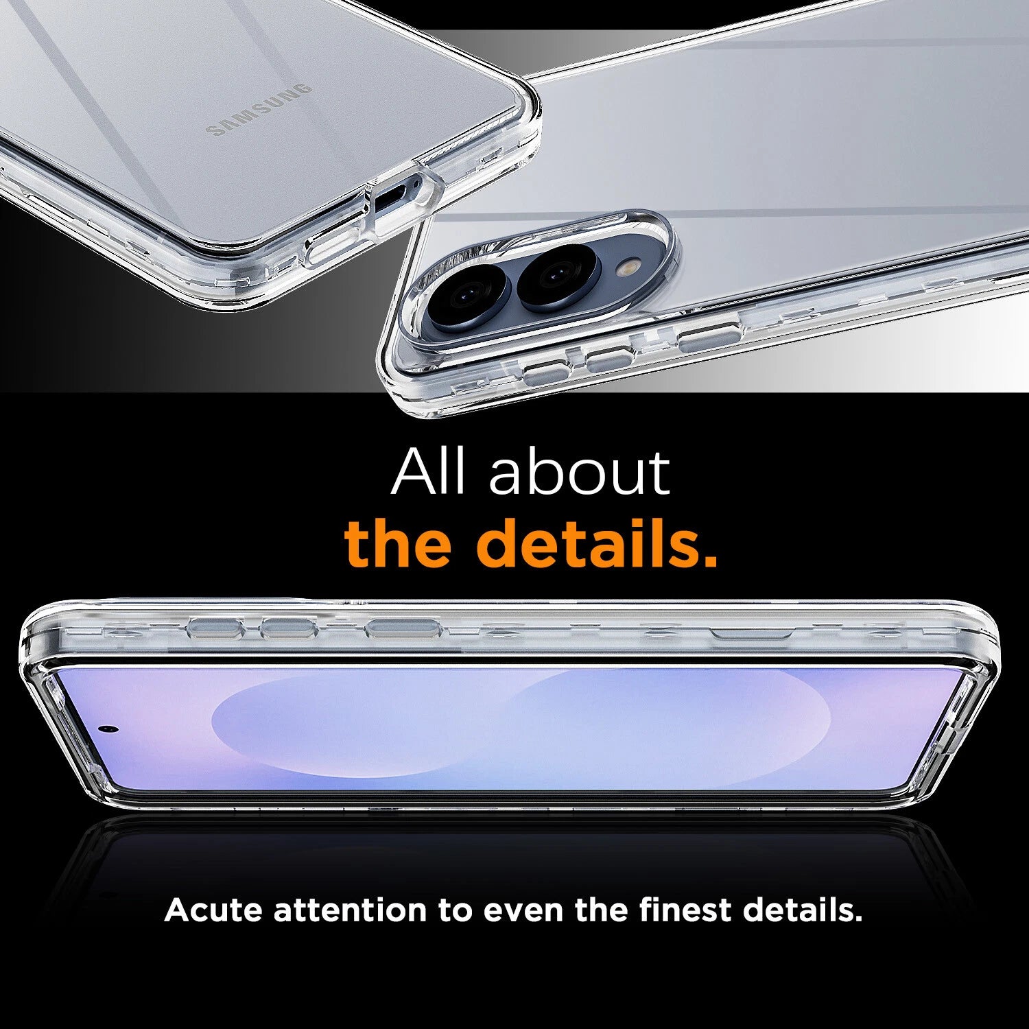 Hard clear phone cover for new samsung s25 edge
