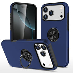 Navy phone case with ring holder for IPhone 17 pro