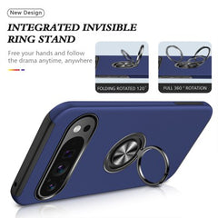 phone case with ring stand feature with magnetic 360 rotation for pixel 9 pro