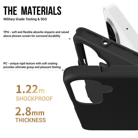 Black heavy duty phone cover for Samsung A26 