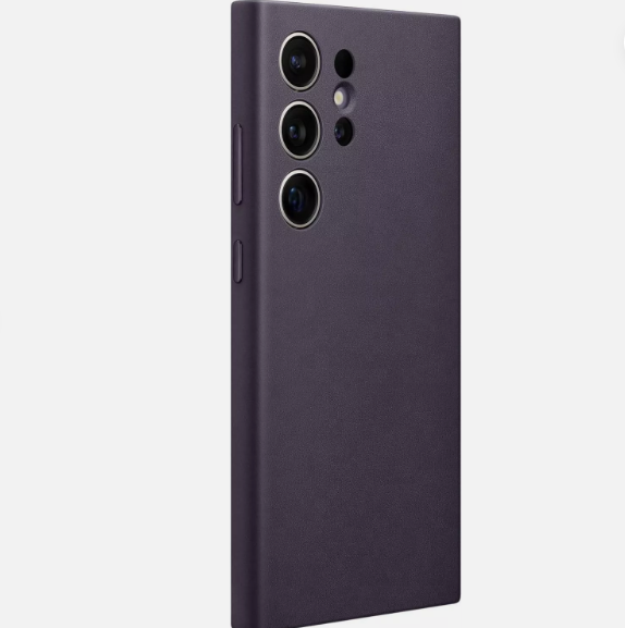 Samsung S24 Ultra vegan leather case in Violet color