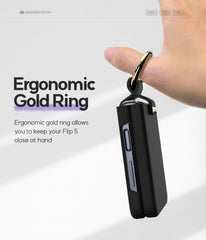 Black leather case for Samsung  Z flip 5