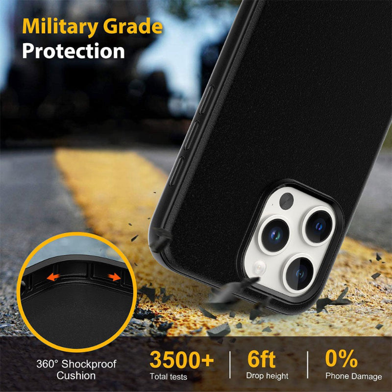 drop proof case for iPhone 16 pro in black