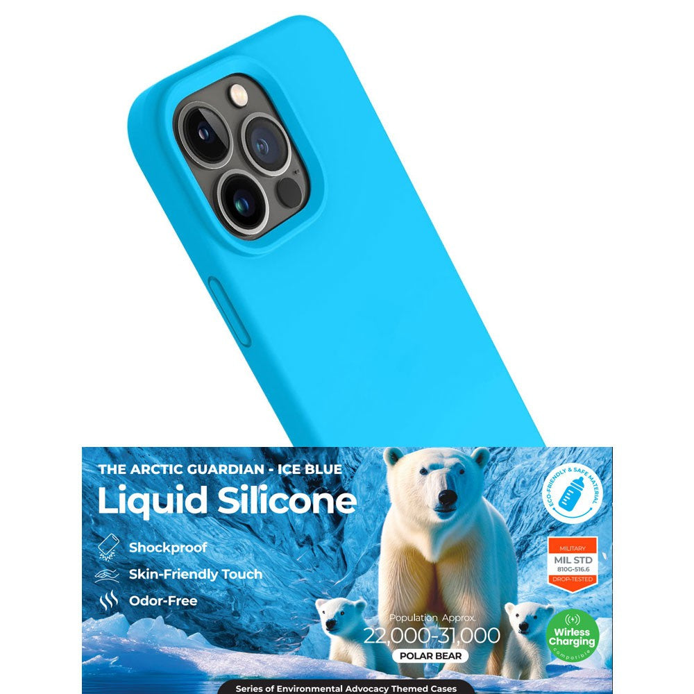 IPhone 15 pro ice blue silicon cases