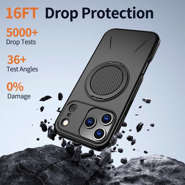 IPhone 17 Pro drop proof case with magnetic ring 