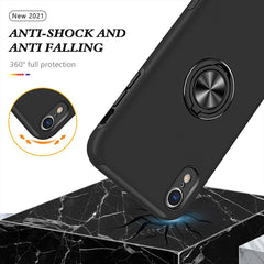 For IPhone XR Magnetic Ring Holder Shockproof Cover Case - PINK