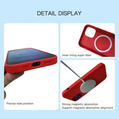 IPhone 12 and 12 pro liquid silicone protective case in red color 