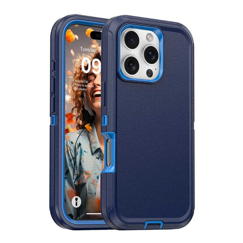 Iphone 16 pro heavy duty case in navy color