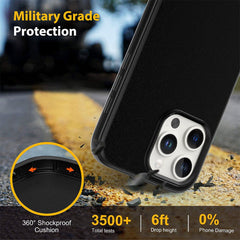 Iphone 16 pro max heavy duty case in black color