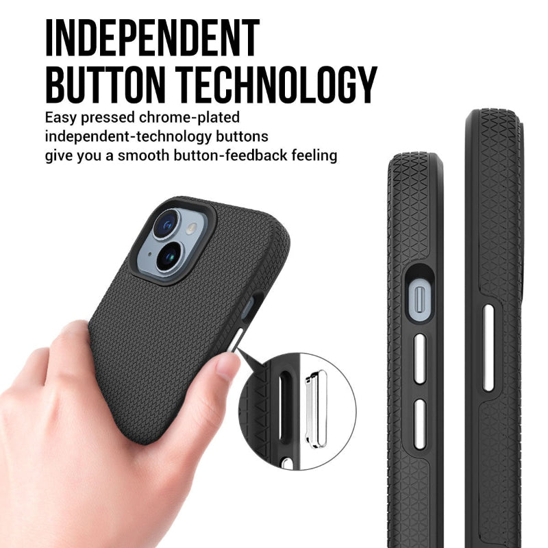 iPhone 15 heavy duty case in black