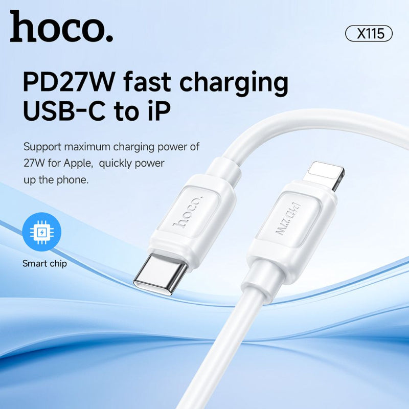 for iphone hoco 27w x115 usb c to lig 1m cable