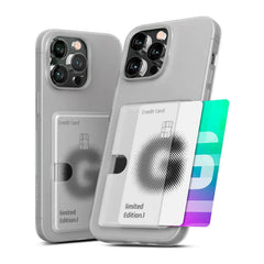 Clear silicon case with card slot for iPhone 16 pro