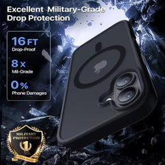 drop protection black clear case iphone 17
