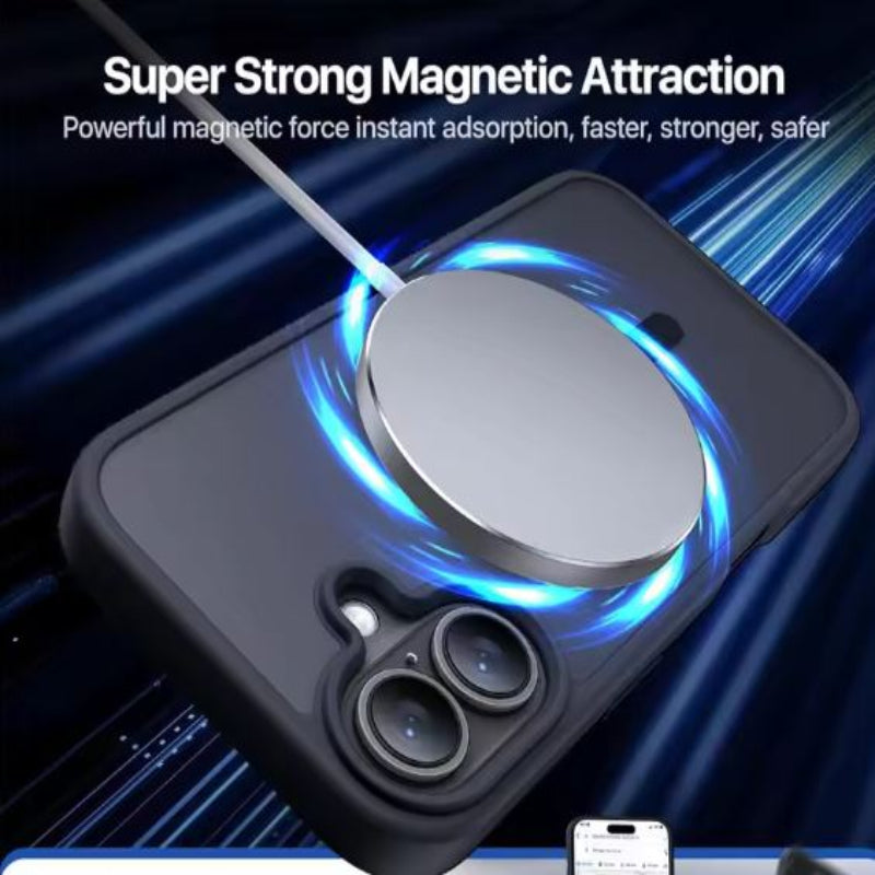 strong magnet black clear case for iphone 17 
